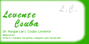 levente csuba business card